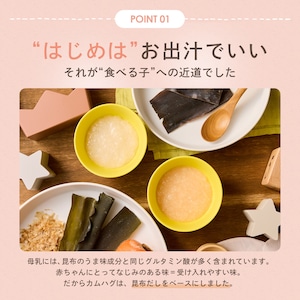 おすすめスプーン付き「楽する離乳食、はじめよう。」カムハグ はじめての離乳食セット