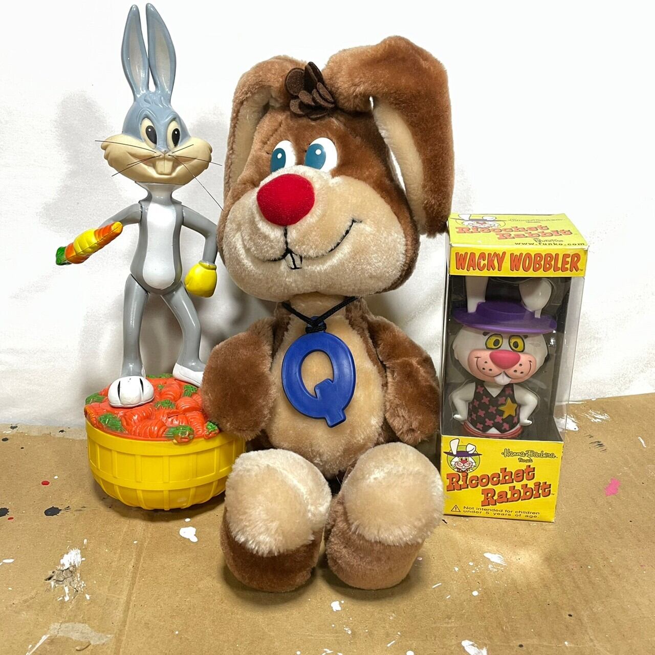 80s ネスレ クイックバニー ブルーアイズ プラッシュドール Russ製 /Vintage 1985 Nestle Quik Plush Bunny  THE PUPPEZ☆e-shop ザ パペッツ松本-WEBショップ