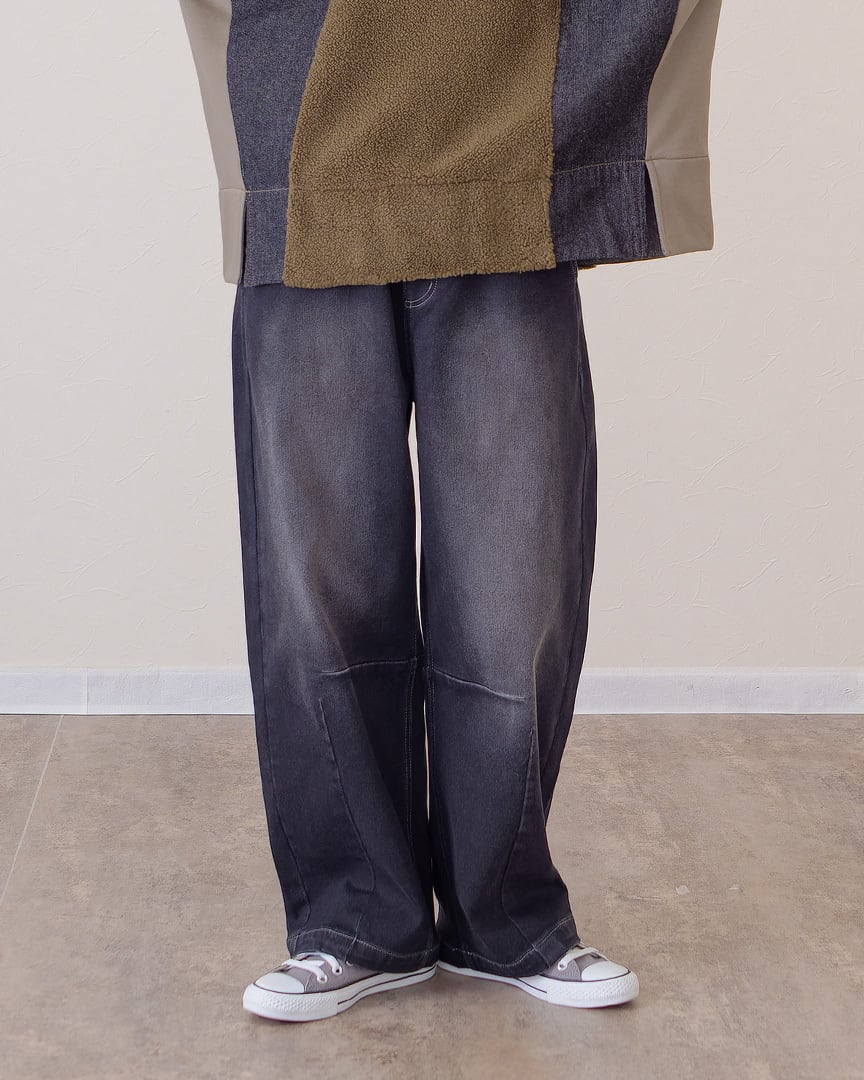 裏起毛ワイドレッグイージーデニムパンツ】 CH-225932 Brand