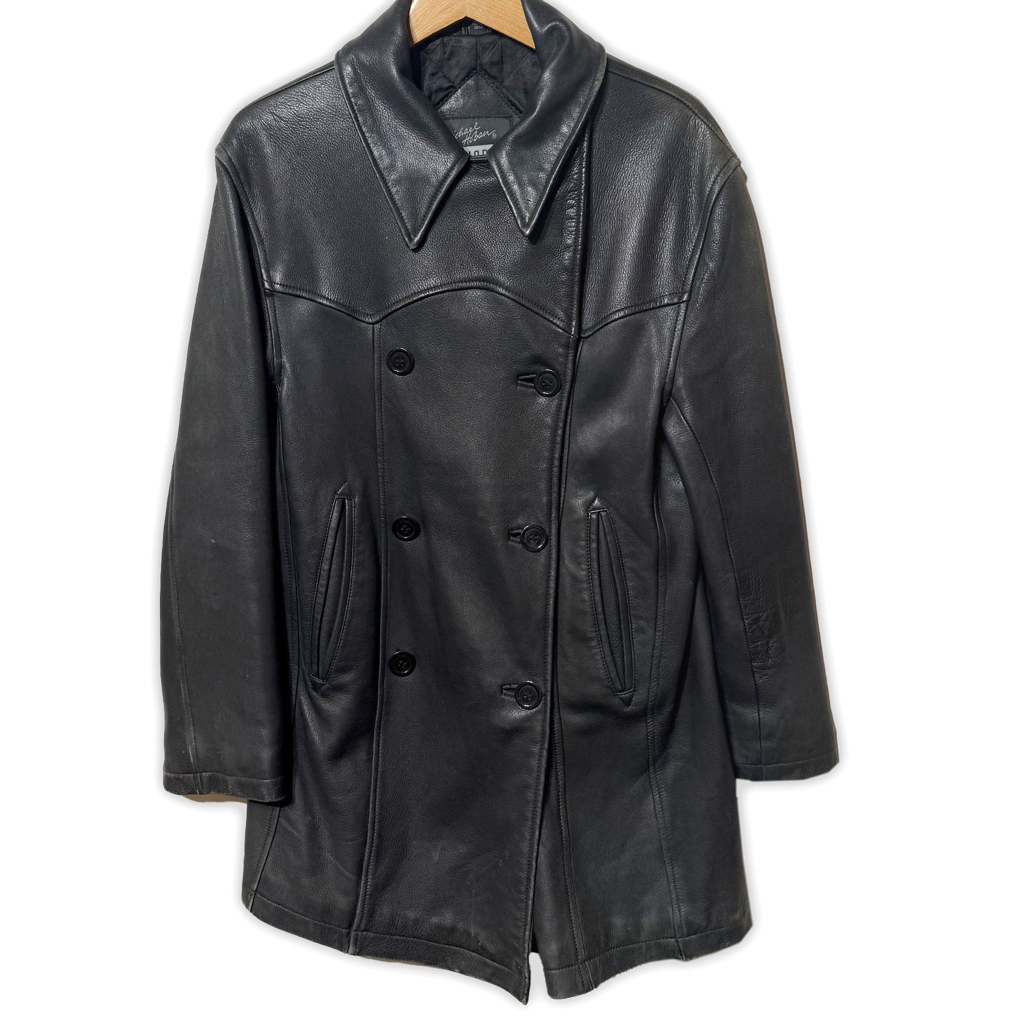 美品【本革・希少】マイケルホーバン　NORTH BEACH レザーワンピース 1990's Michael Hoban North beach マイケルホーバン ノースビーチ