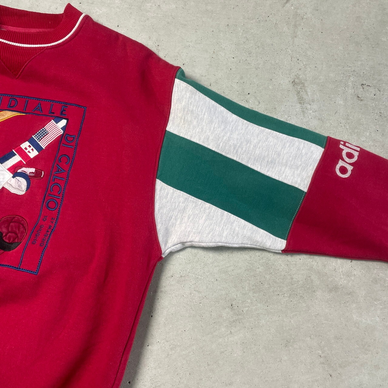 80年代 adidas アディダス スウェットシャツ イタリア ワールドカップ 