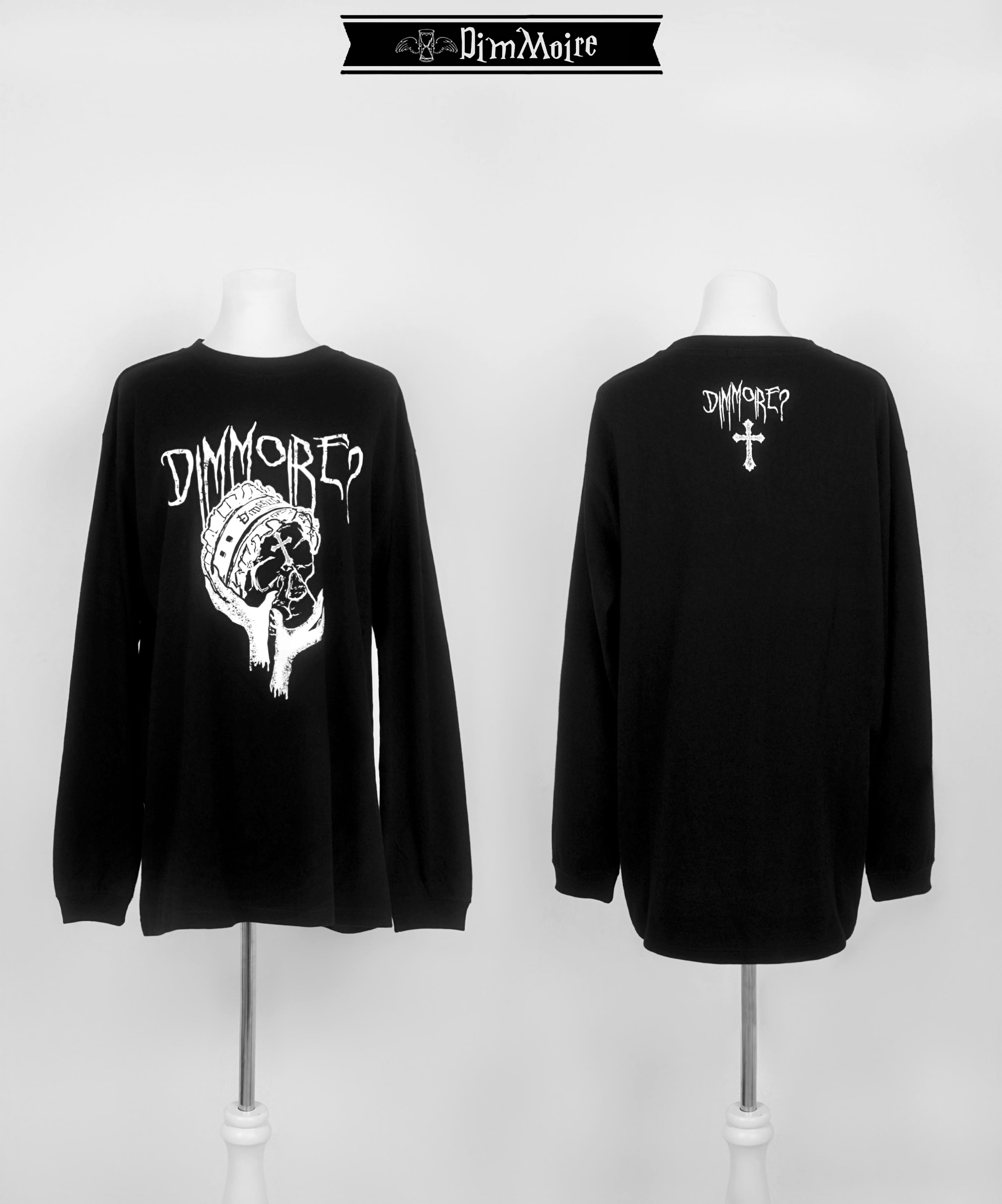 DimMoire ディムモアール Skull ダメージ Tシャツ レフレム