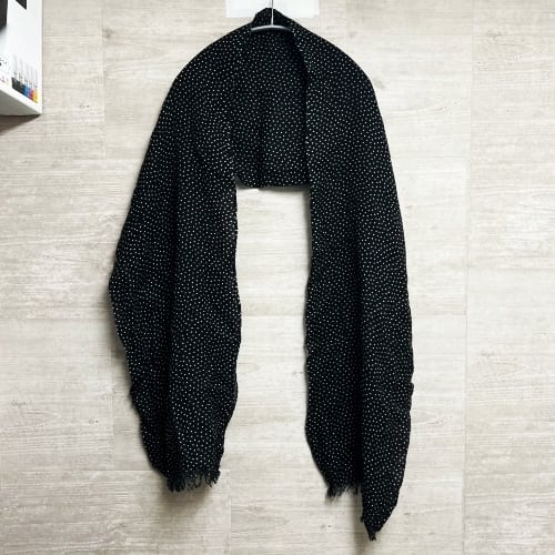 UNDERCOVERism アンダーカバーイズム ドット柄 ストール ブラック 【中
