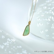 透き通る緑 K10YG 翡翠ペンダントトップ 1点物！A貨翡翠 jd_pt1244