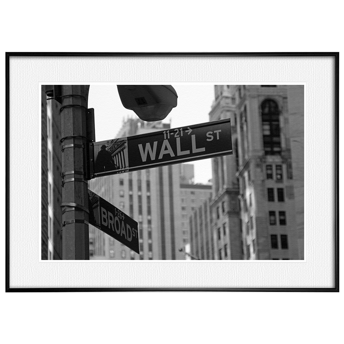 アメリカ写真 ニューヨーク ウォール街 インテリア モノクロアートポスター額装 AS0014
