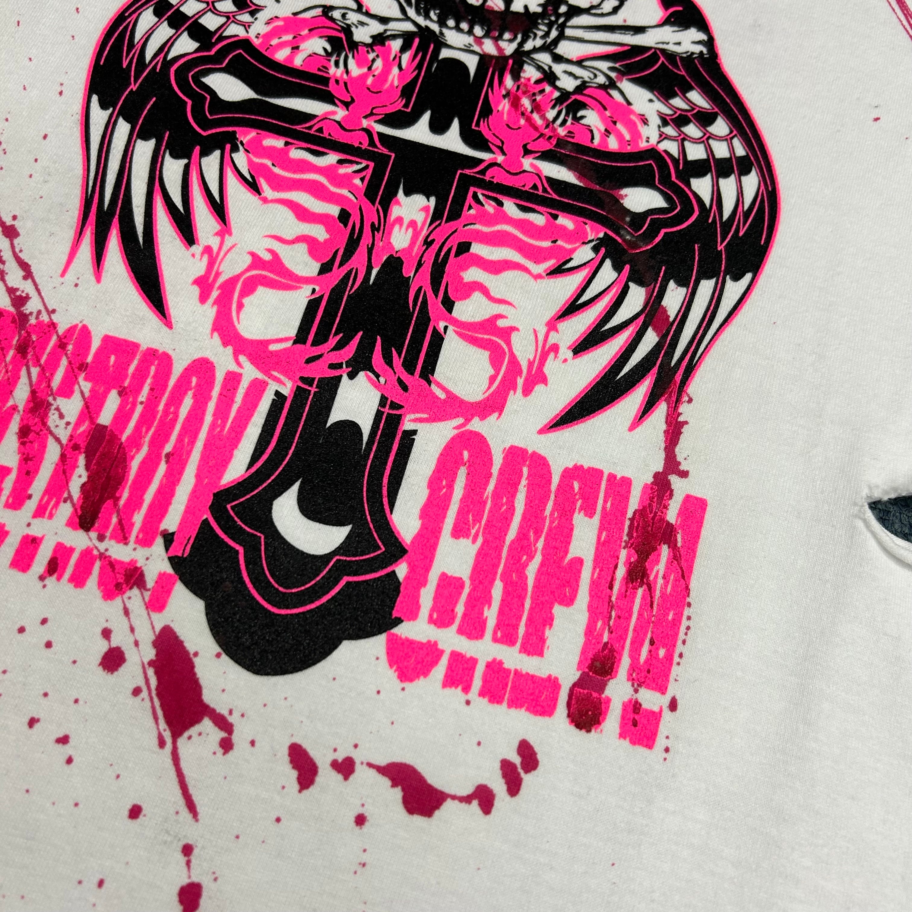 スカルクロス☆ピンクTシャツ☆Mサイズ | DESTROY狂