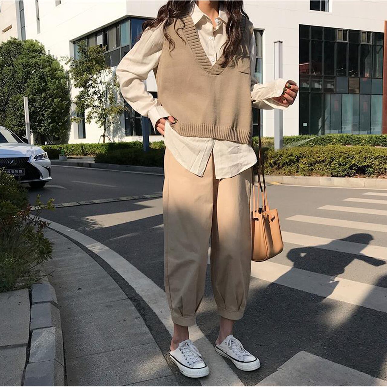 Regit 即納 Mini Pocket Vest 韓国ファッション ニットベスト シンプルコーデ ベーシックアイテム 着回し 10代代30代 プチプラコーデ レイヤード ブラウン Ton002 Regit