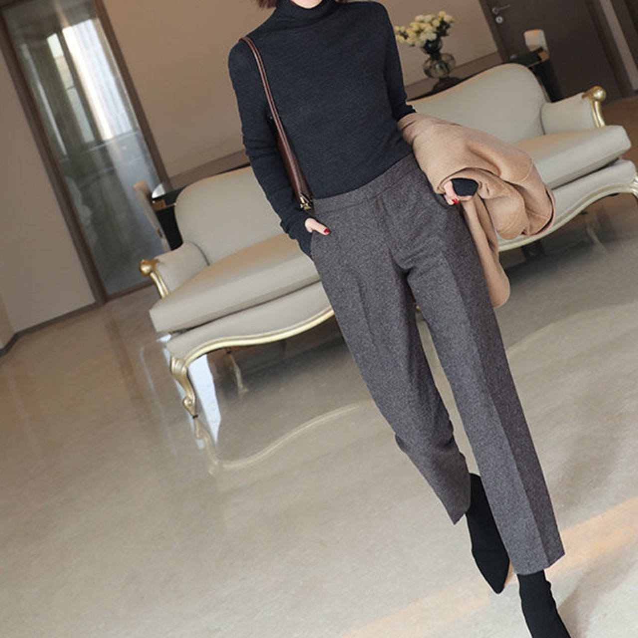 カジュアルシガレットパンツ W01049