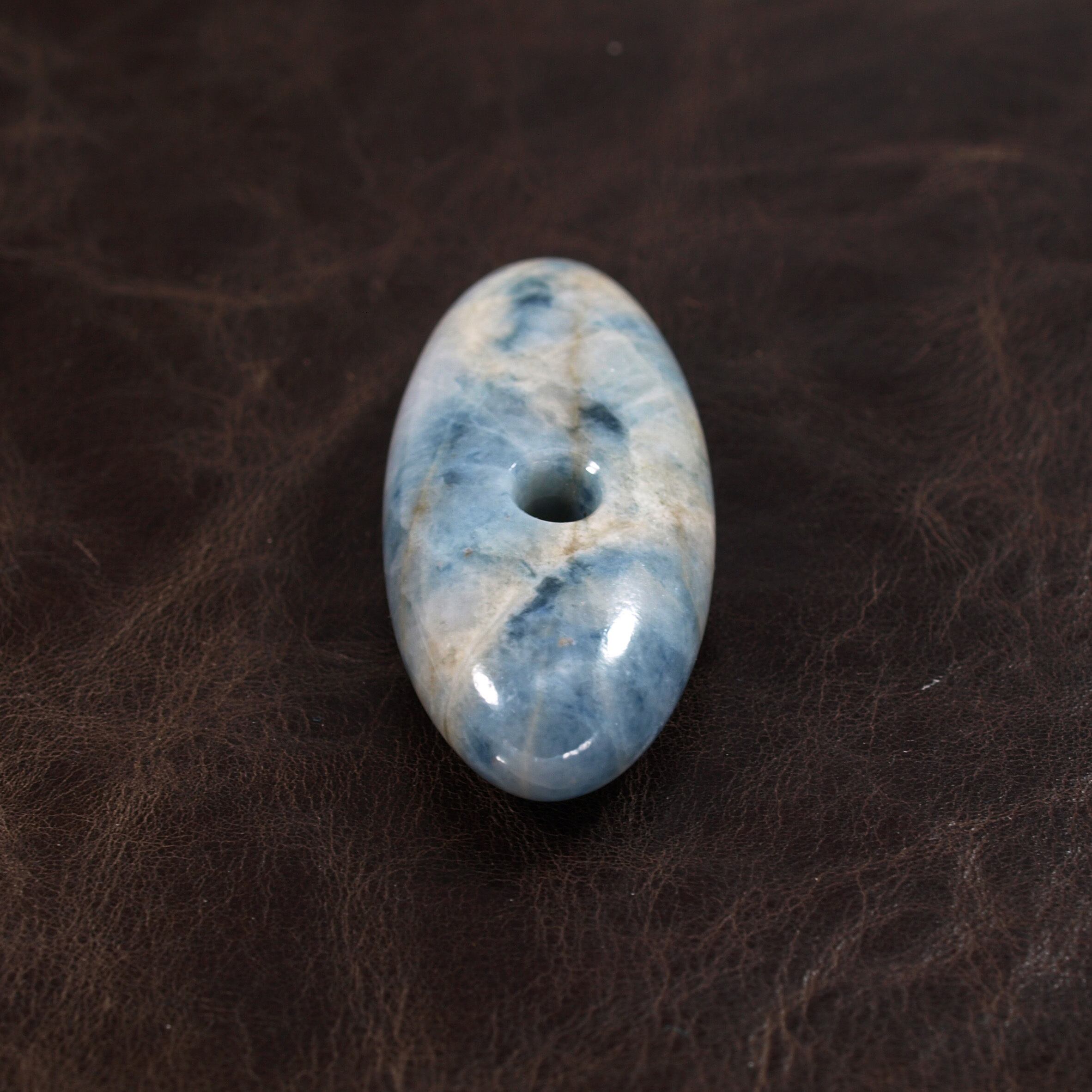 糸魚川翡翠 大珠 コン沢 青翡翠 52mm Blue jadeite Taishu | URUWA