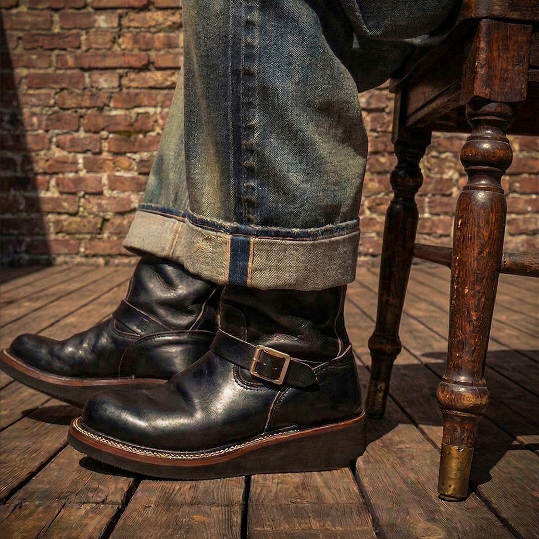 TS-014 / ENGINEER BOOTS / BLACK/BLACK | 瀧口商店