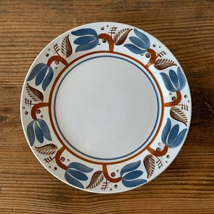 ARABIA / Blue Flower Dinner Plate