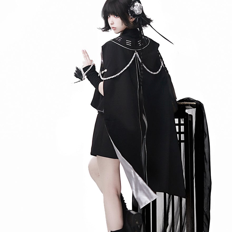 ゴスロリ 軍服 皇子系 黒 セットアップ メンズロリィタ | ロリータ