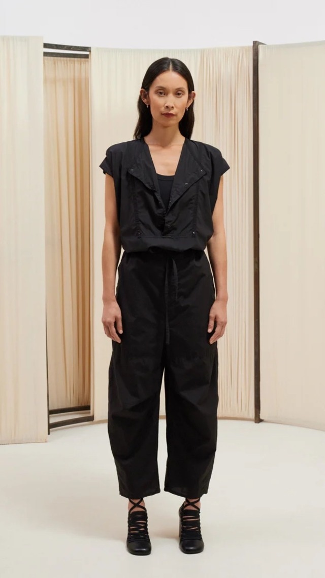 LEMAIRE -PARACHUTE PANTS(GD COTTON POPLIN)- :BLACK,