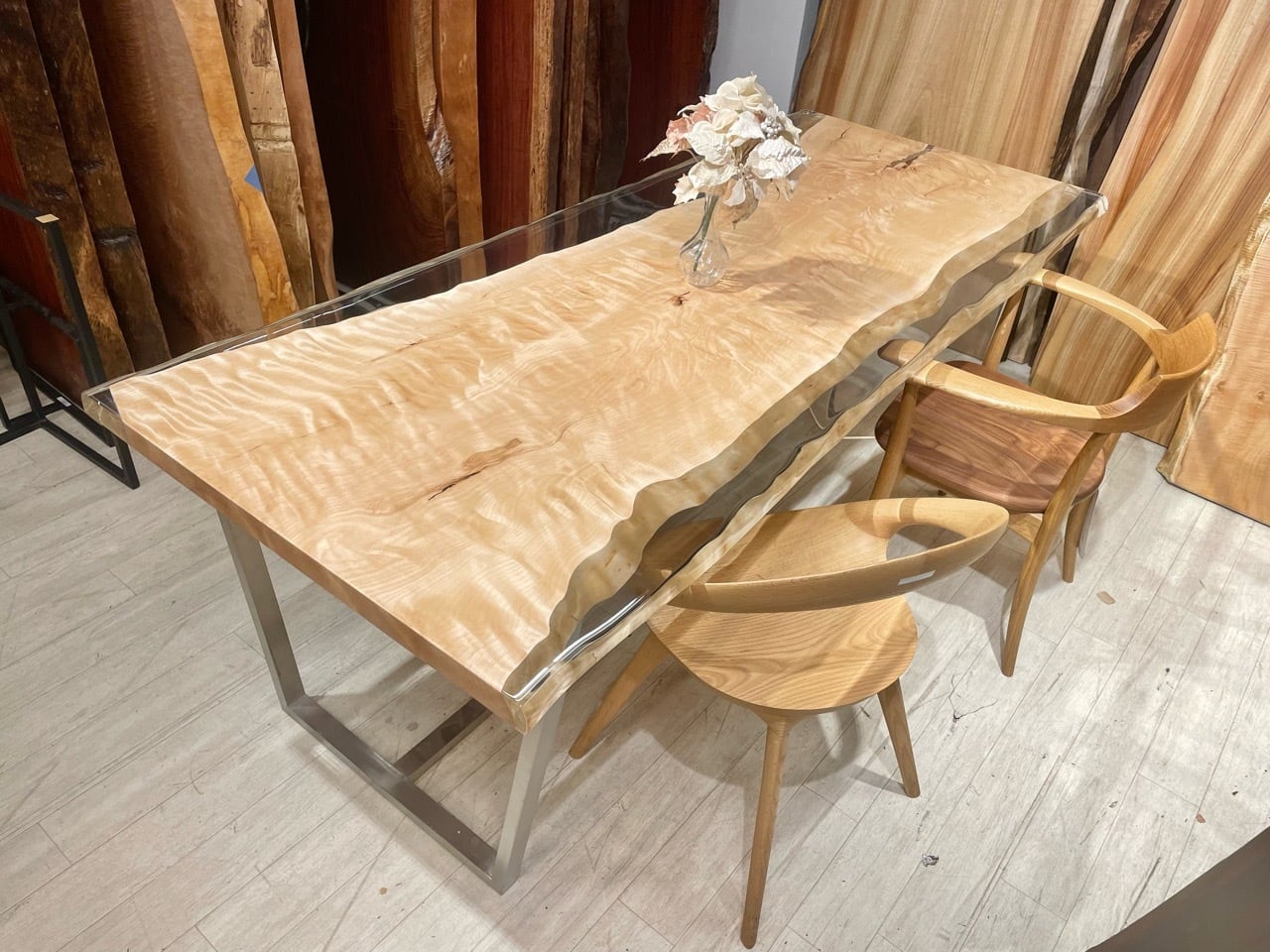 水目桜（ミズメザクラ）_2000×810×40_浅草本店_テーブル天板/レジン