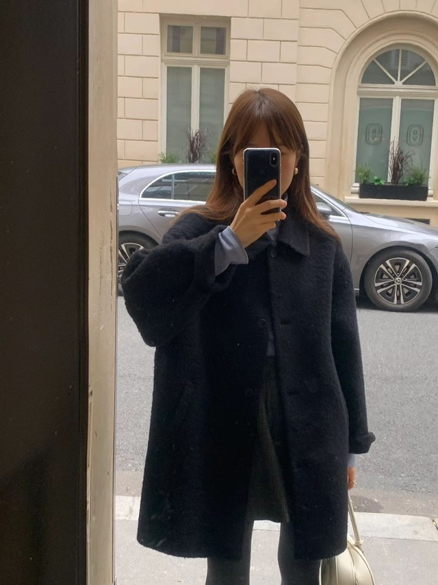 (予約) ounce / Babyalpaca half handmade coat 3color