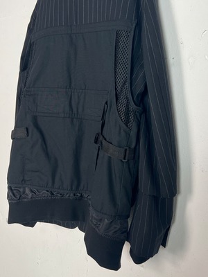 "再構築" Fisher×Tailored×MA-1 Stripe Jacket
