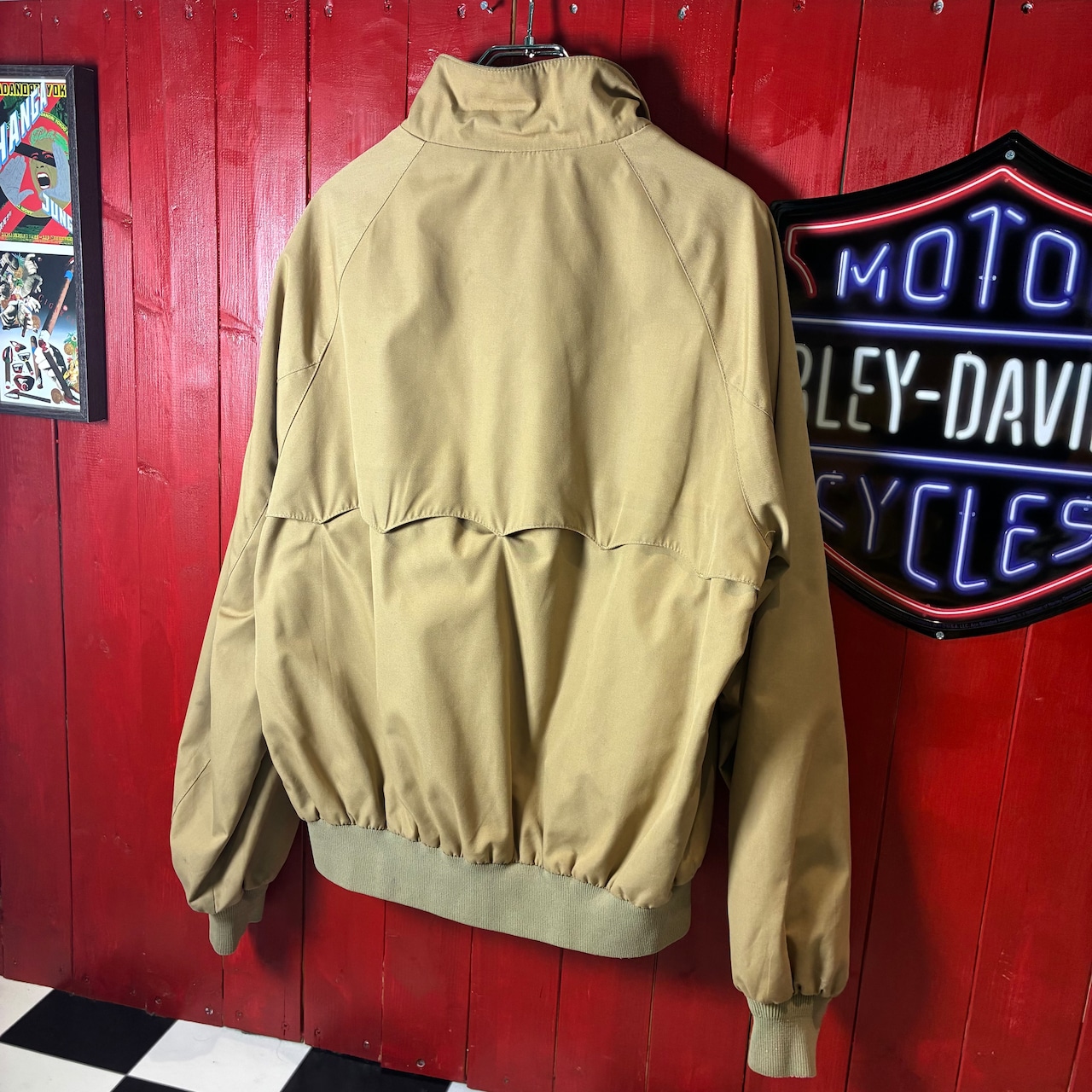 80s〜90s BARACUTA G9ハリントンジャケット ベージュ チェックライニング バラクータ
