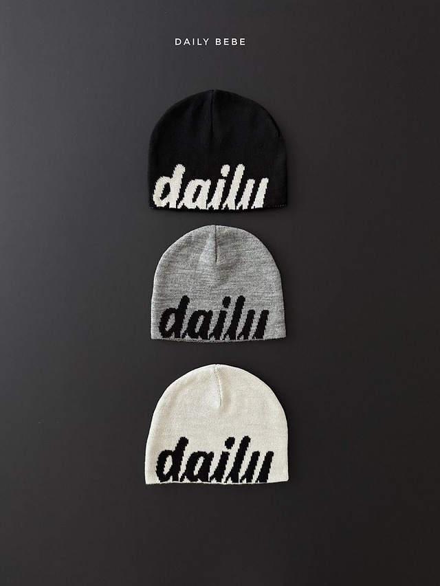 【取寄】daily bebe｜lettering beanie｜レタリングビーニー｜FREE｜kids｜26 autumn
