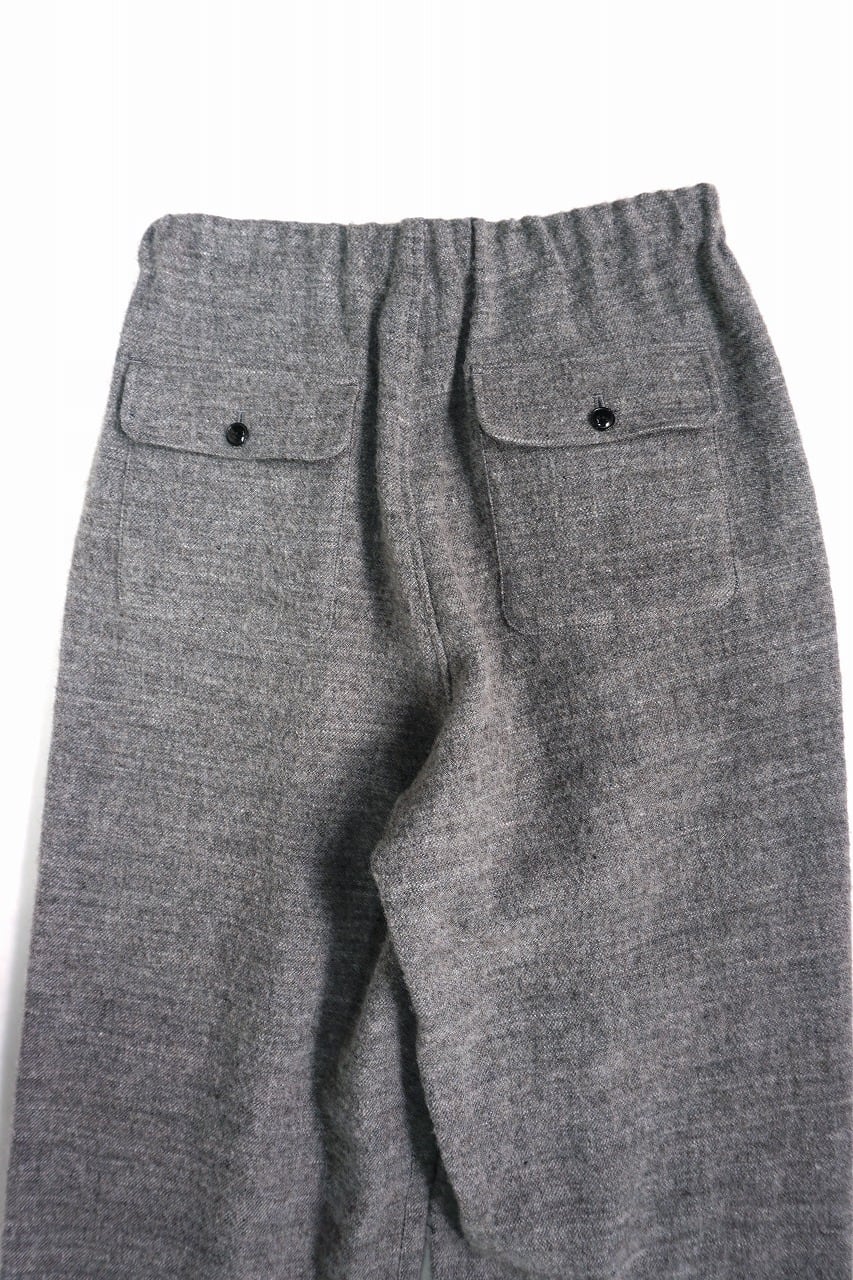 Wool Linen Tweed Wide Pants