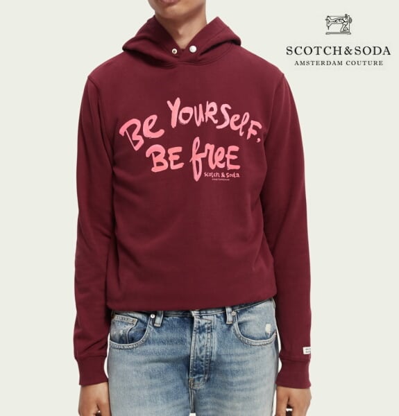 スコッチ&ソーダ パーカー プルオーバー スウェット メンズ トップス SCOTCH&SODA 292-63821 Bordeaux | BEES  HIGH powered by BASE