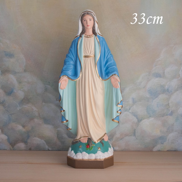 無原罪の聖母像【33cm】室内用カラー仕上げ