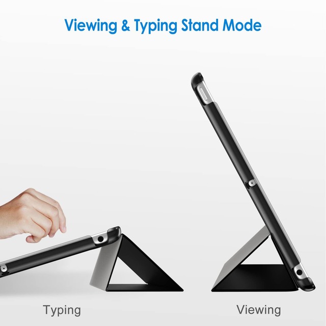 【新着商品】JEDirect iPad 9.7インチ (2018/2017，第6/5世代用) ケース PUレザー 三つ折スタンド オートスリープ機能 (ブラック)