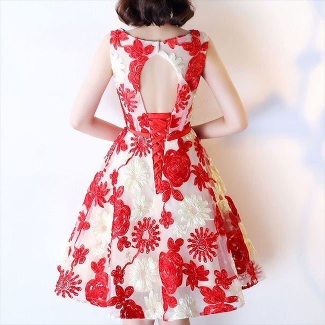 パーティードレス 結婚式 母親 膝上 ワイン レッド 袖なし 青 ミニ ワンピース フォーマルドレス ドレス ブルー 花 親族 ノースリーブ 赤 パーティードレス 結婚式 母親 膝上 ワイン レッド 袖なし 青 ミニ ワンピース フォーマルドレス ドレス ブルー 花 親族 ノースリーブ 赤