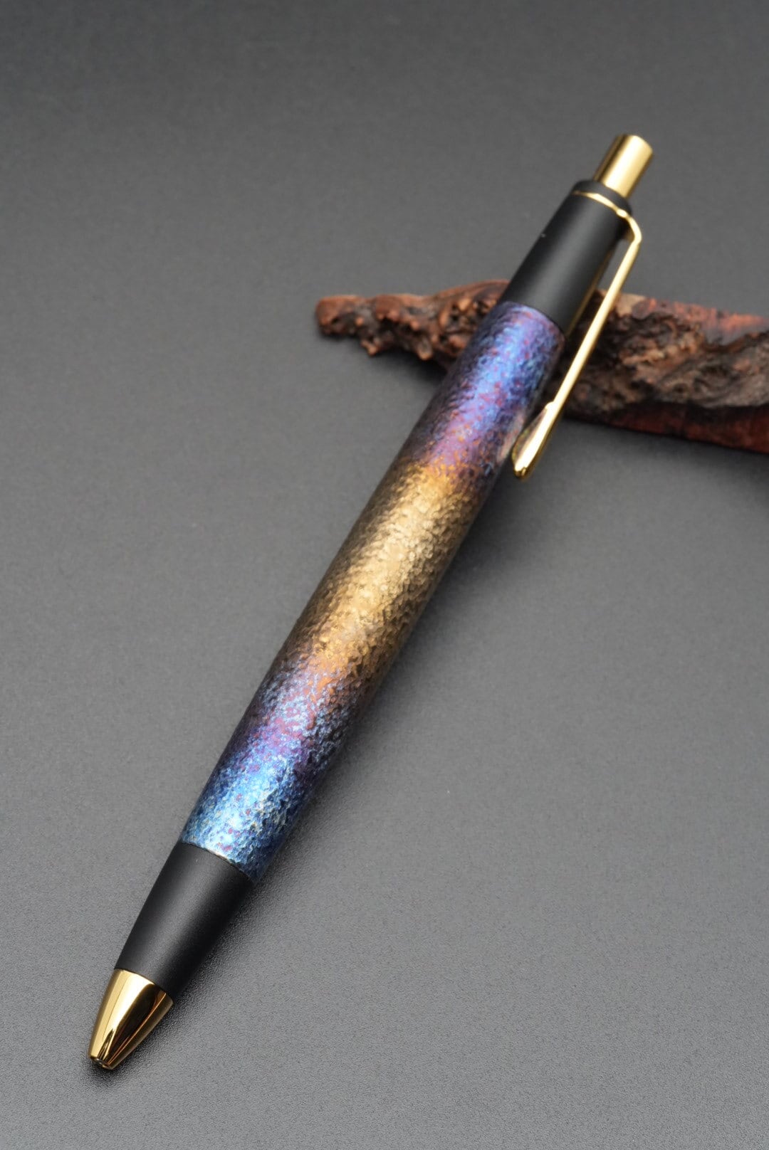 チタン(梨地加工/テンパーカラー) Flambergコラボペン | あけぼの工房