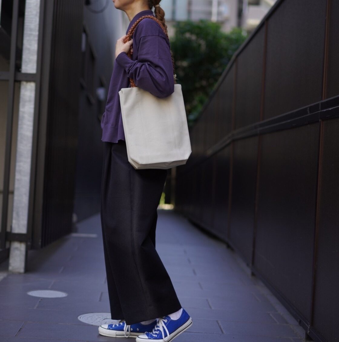 COMOLI(コモリ)18G長袖ニットポロ fade navy (X01-06023） | Pay ID