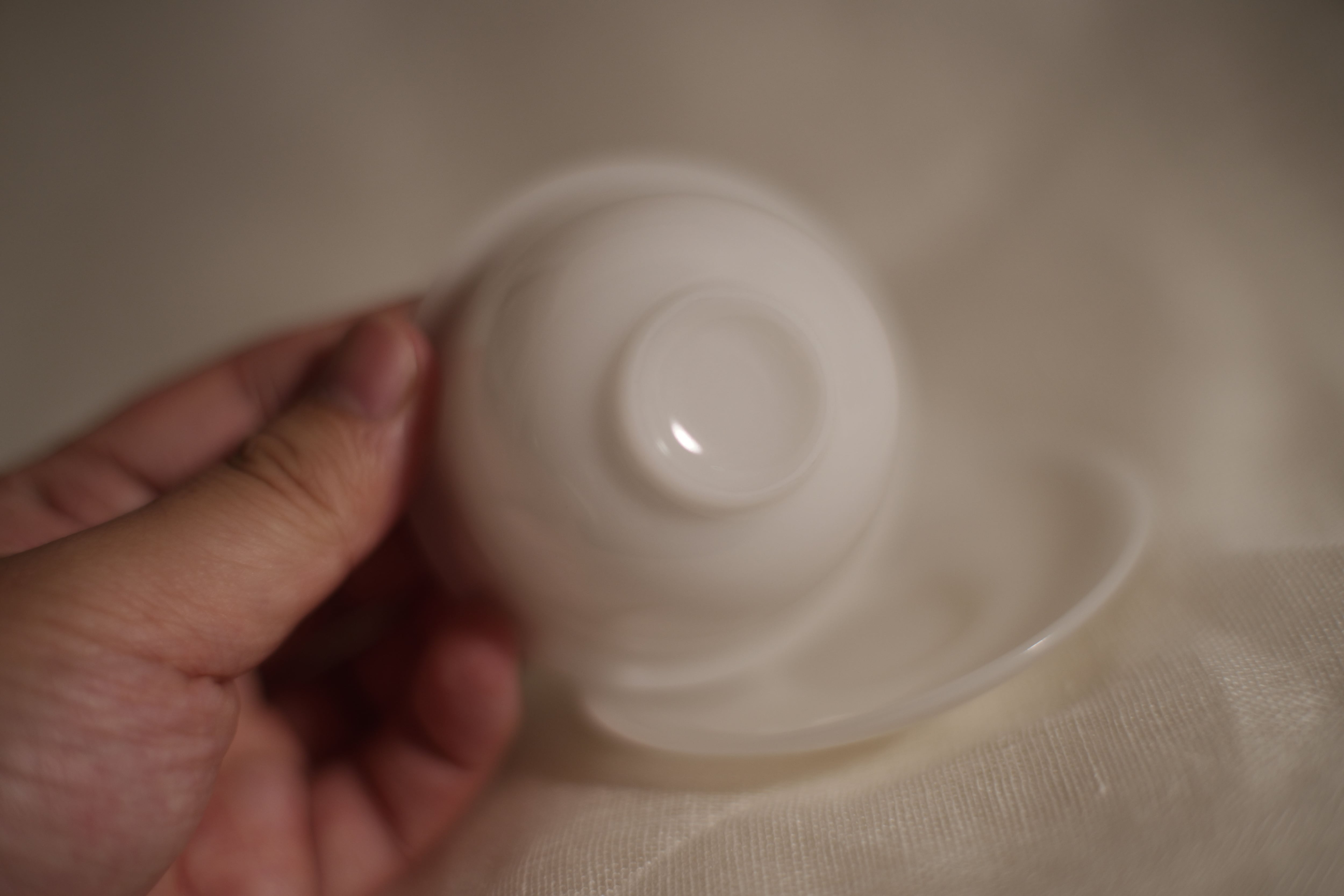 氷種白磁蓋碗＜徳化窯＞（満水約80cc、実用容量約65cc） | 北白川糕糰店