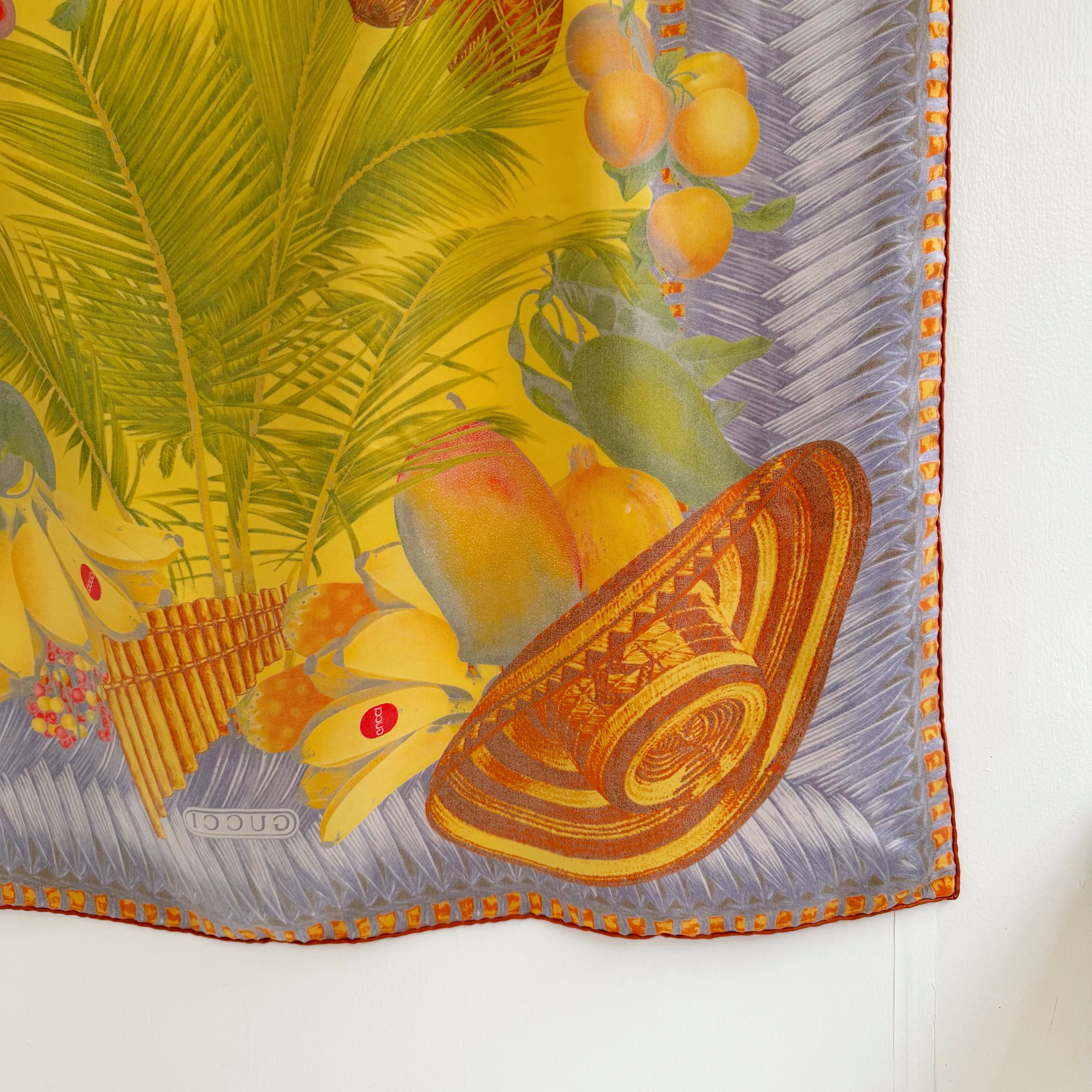 dead stock- GUCCI silk fruits scarf | TOKYO LAMPOON online shop