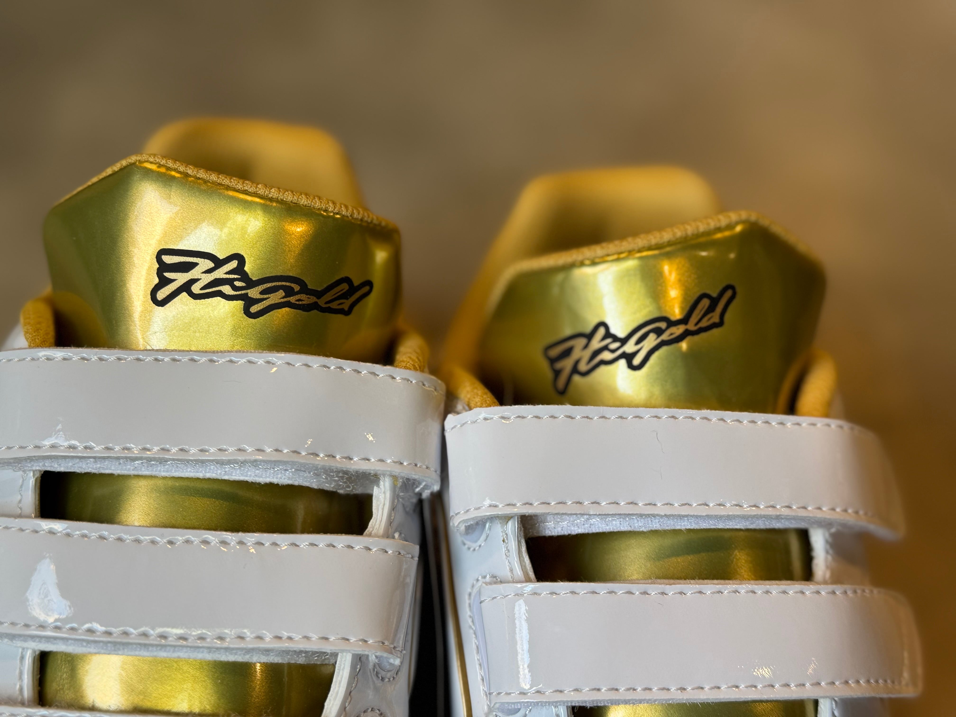 Hi-GOLD】トレーニングシューズ ホワイト×ゴールド | 野球専門店87スポーツ
