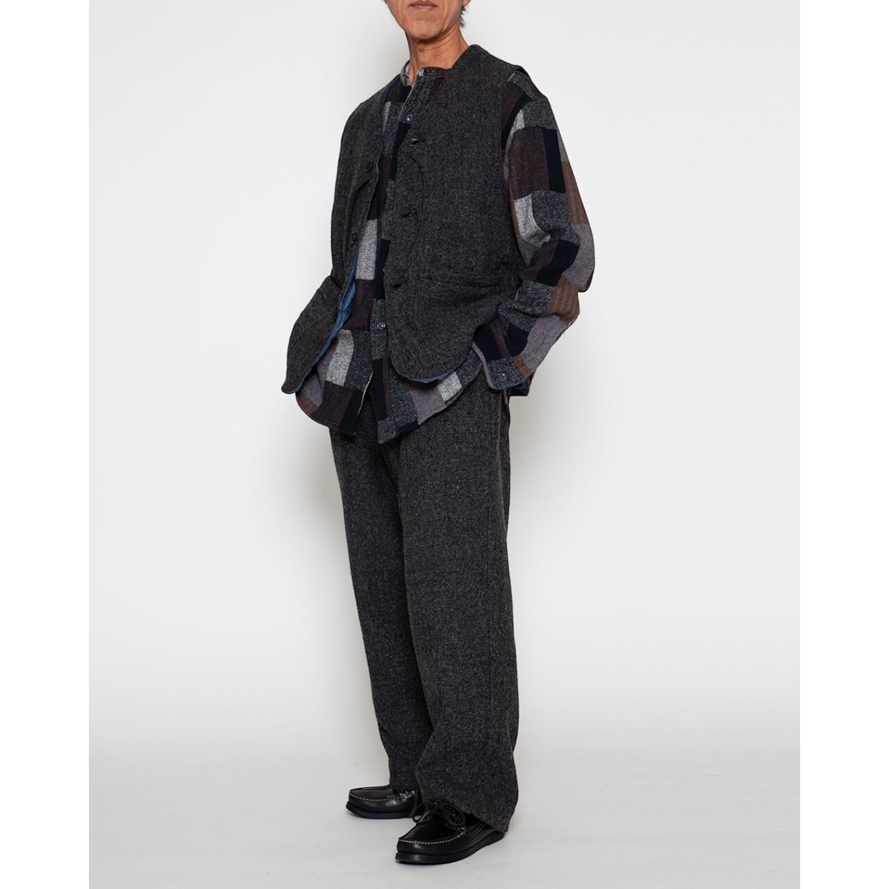 THE CORONA UTILITY / GAME VEST Wool × Linen Tweed - ゲームベスト