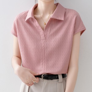テクスチャード ショートスリーブ ポロシャツ U0538