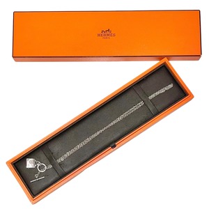 HERMES silver toggle necklace " kelly "