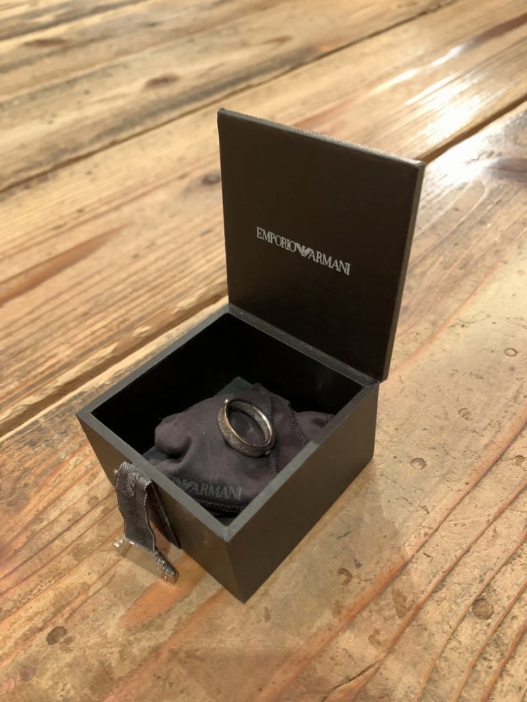 Design Silver Ring with Box "EMPORIO ARMANI"