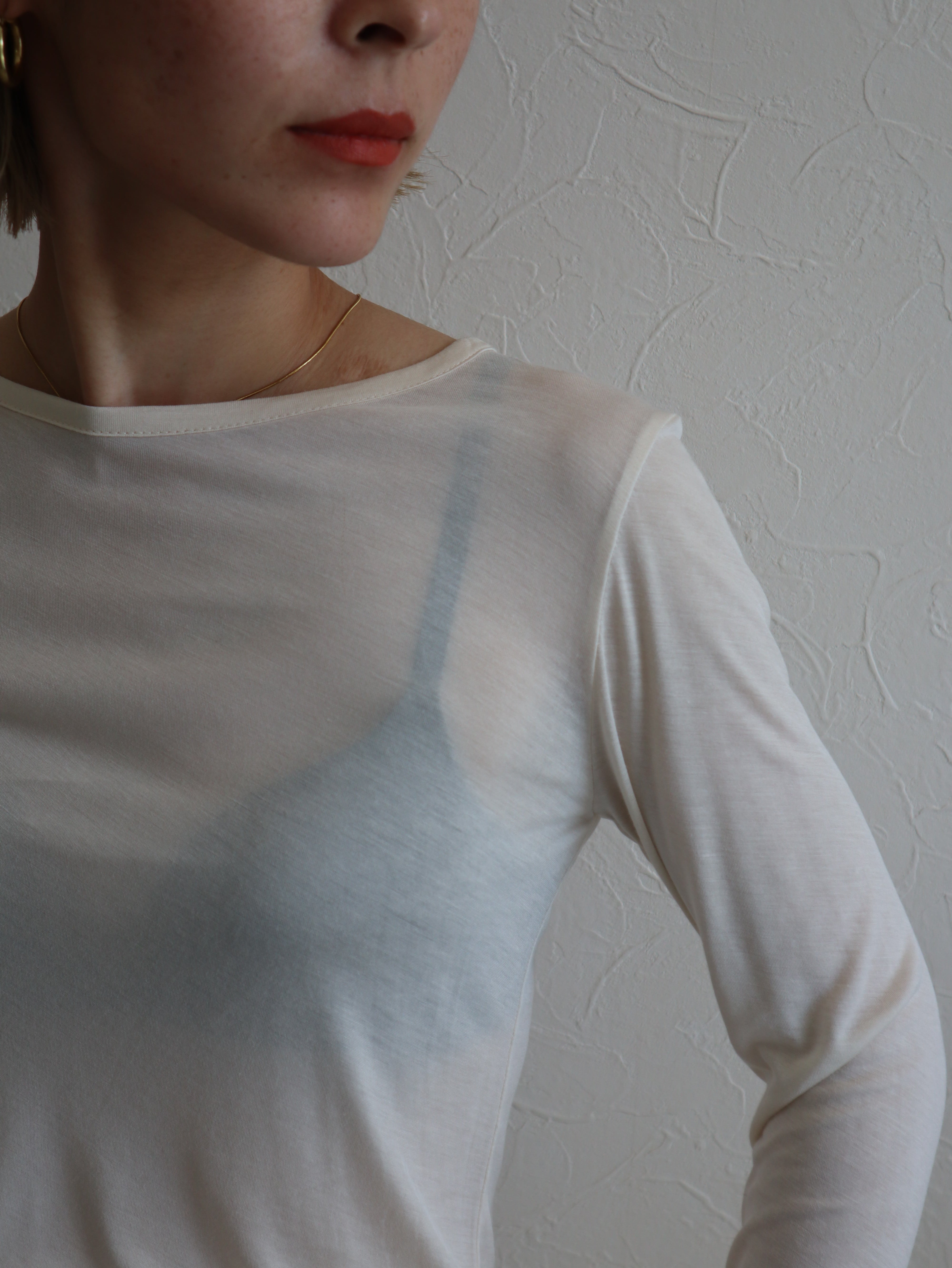 sheer long sleeve T