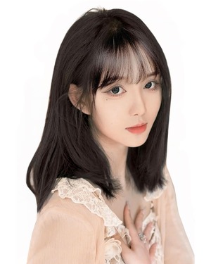 【人気】PEACOCO ウィッグ ミディアム ストレート セミロング 自然 カツラ フルウィッグ レイヤー レディース かつら 女性 小顔 可愛い ぱっつん ネット付き 黒茶色