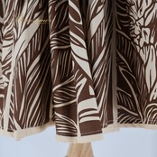 フラダンス 衣装 パウスカート Makalani ブラウン系 日本製 シングル シンプル 葉っぱ柄 かわいい 華やか 明るい 大人 ハワイアン アロハ ハワイアンプリント フラ ダンス レッスン 練習 ベージュ系 おしゃれ ダンス衣装 ハワイファッション