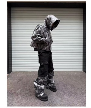 Disark 25SS Dark Camo Structured Wide-Leg 2way Pants