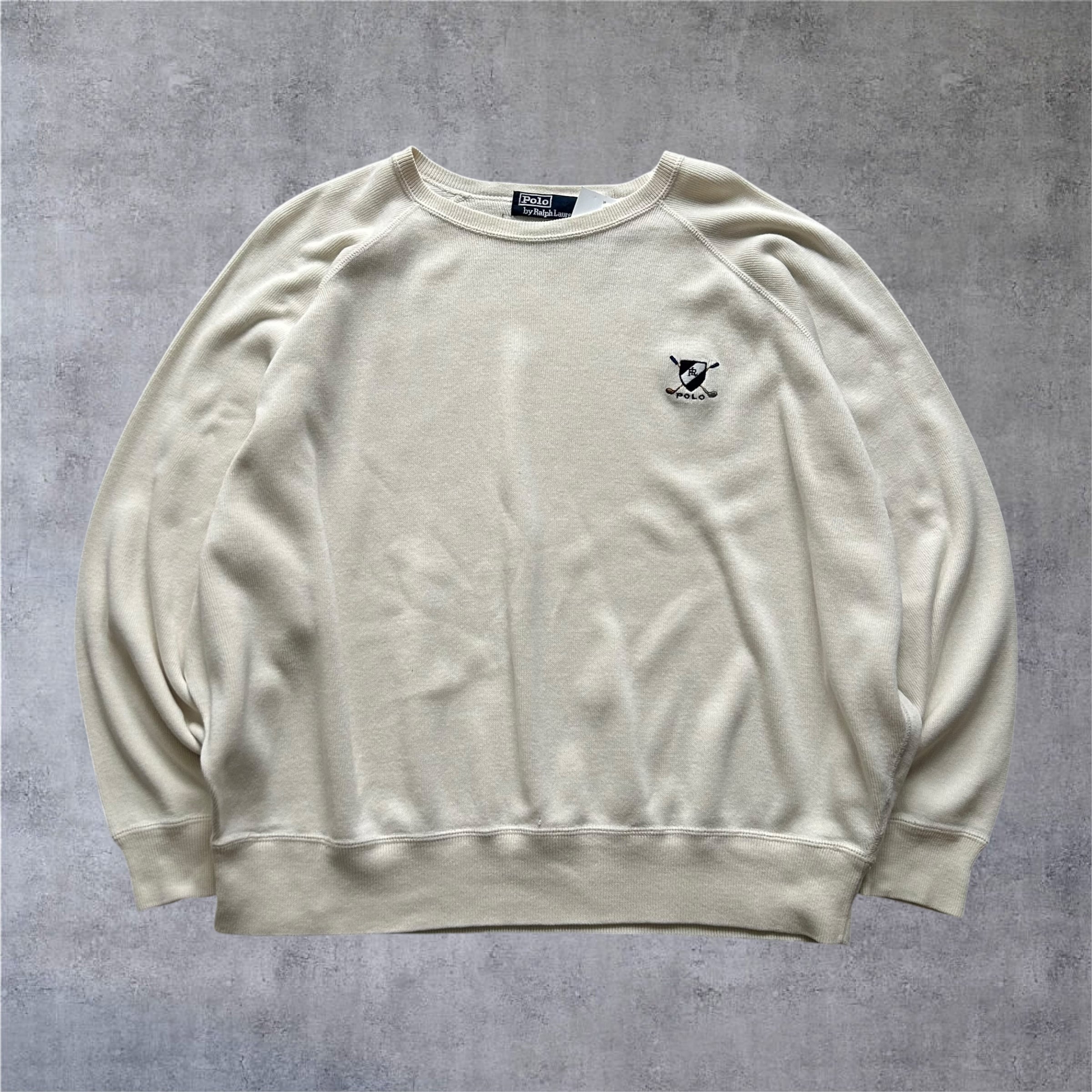 1990s Polo by Ralph Lauren Hi Gauge Raglan Sleeve Cotton Knit【高円寺店】