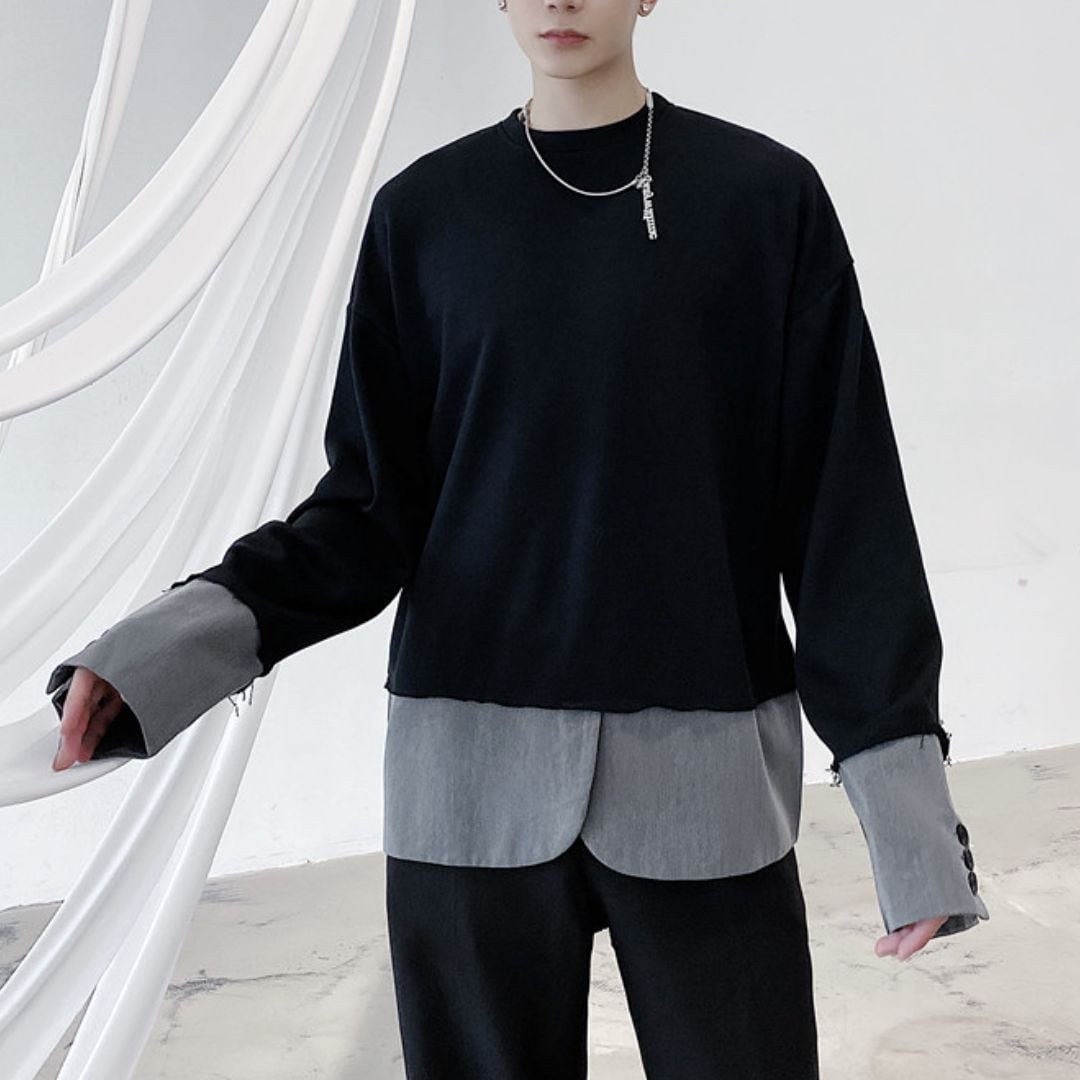 Faux two-piece design top