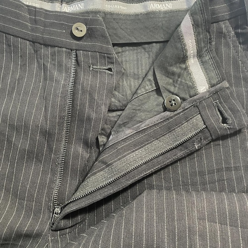 90s Armani COLLEZIONI black pants 詳細写真11
