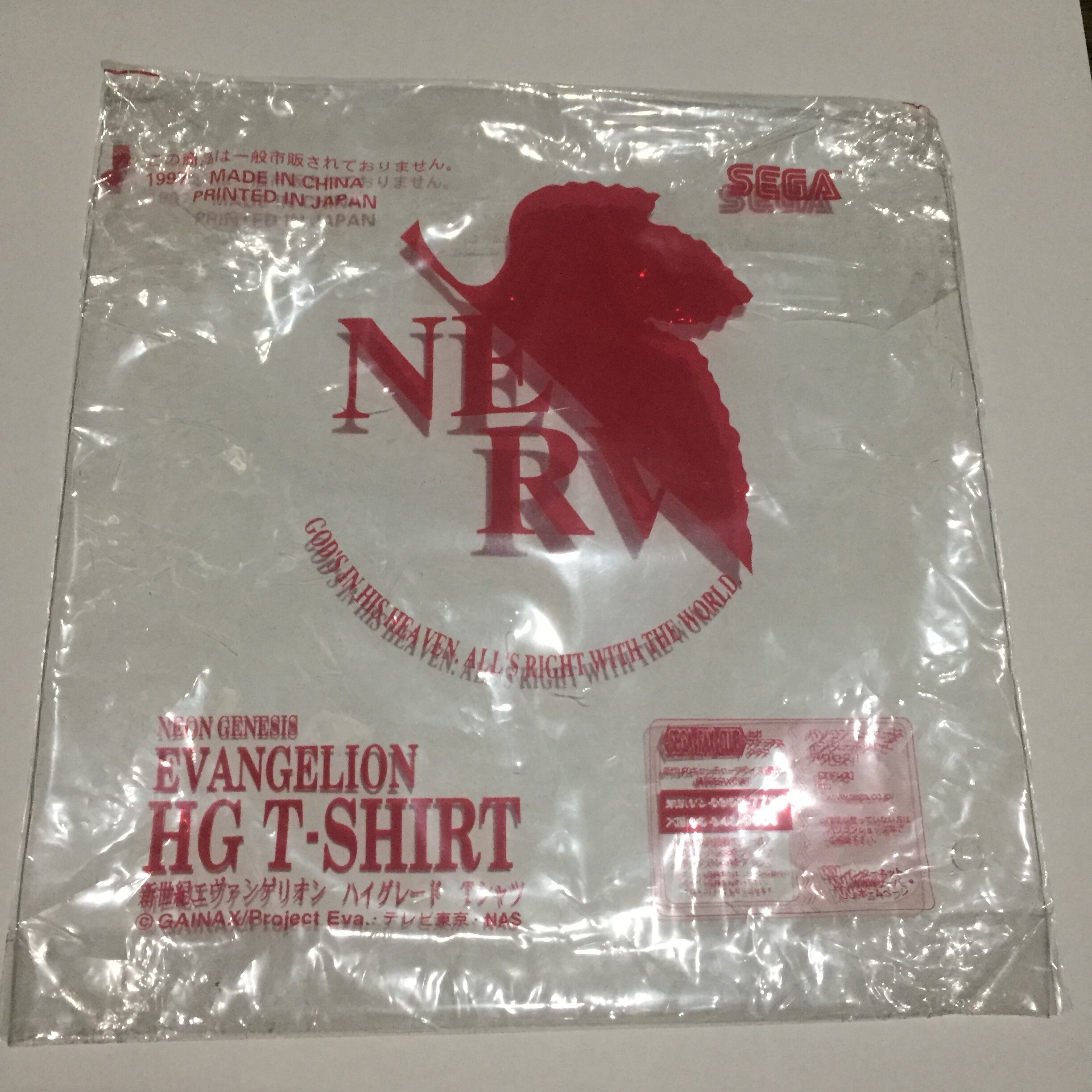 90s evangelion コーチジャケット　L  tシャツ　エヴァンゲリオン