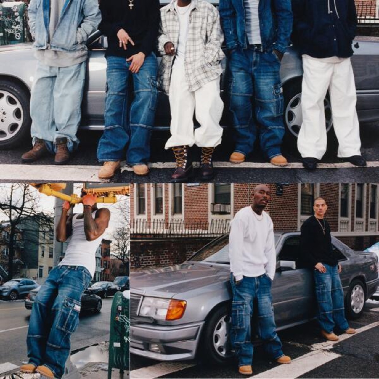 PRO CLUB 「Denim Cargo Pants Baggy Dark Stone Wash」 - 16