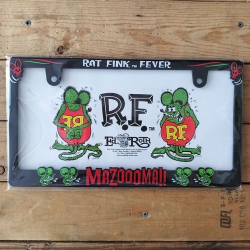 MOONEYES/ムーンアイズ◆３Dナンバーフレーム・ラットフィンク◆ライセンスフレーム