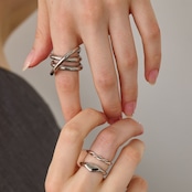 再入荷*stainless layered ring SR249