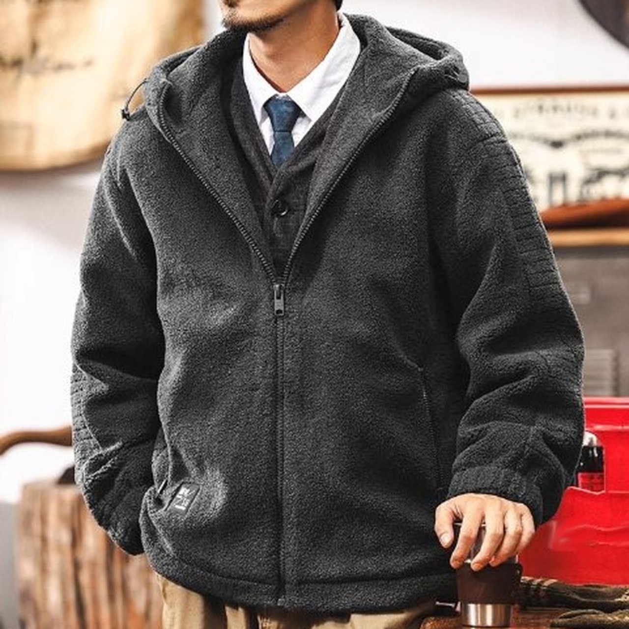 Long Sleeve Zip-up Hooded Jacket ◇3color H0925