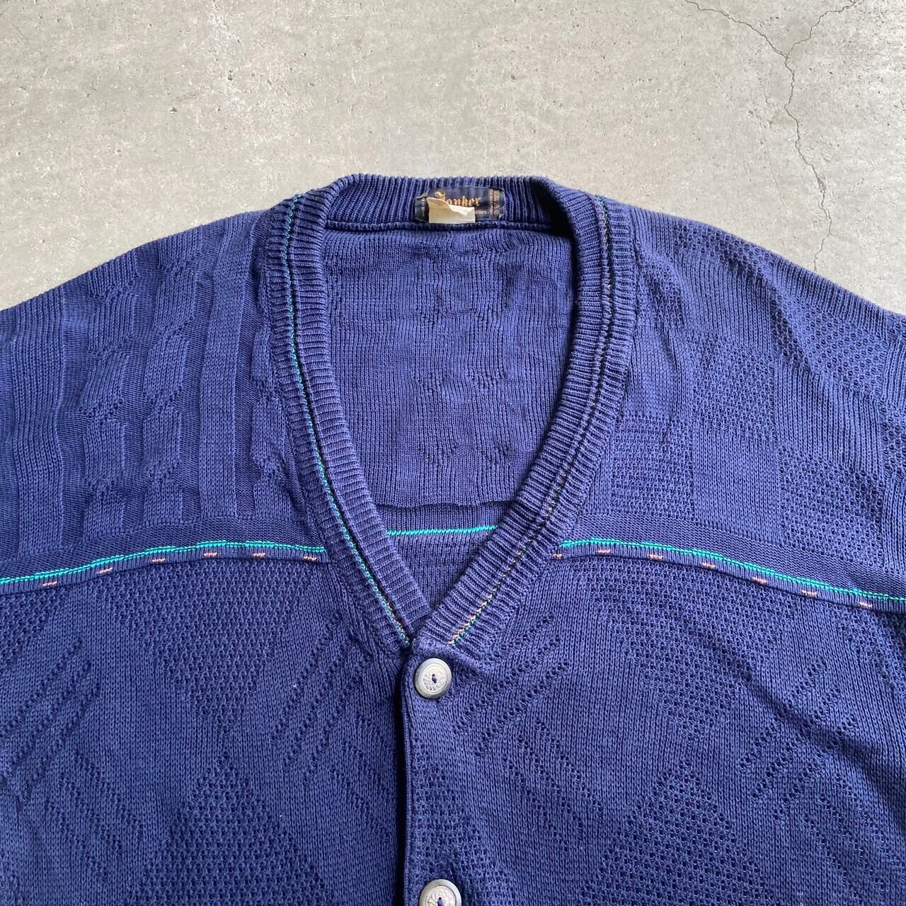 スペイン製 ユーロブランド コットン アクリル アーガイル柄 ニットカーディガン メンズxl相当 古着 ネイビー 紺 ニットセーター Cave 古着屋 公式 古着通販サイト Powered By Base イタリア製 ユーロ古着 ヴィンテージ ニットスエード カーディガン メンズ2xl