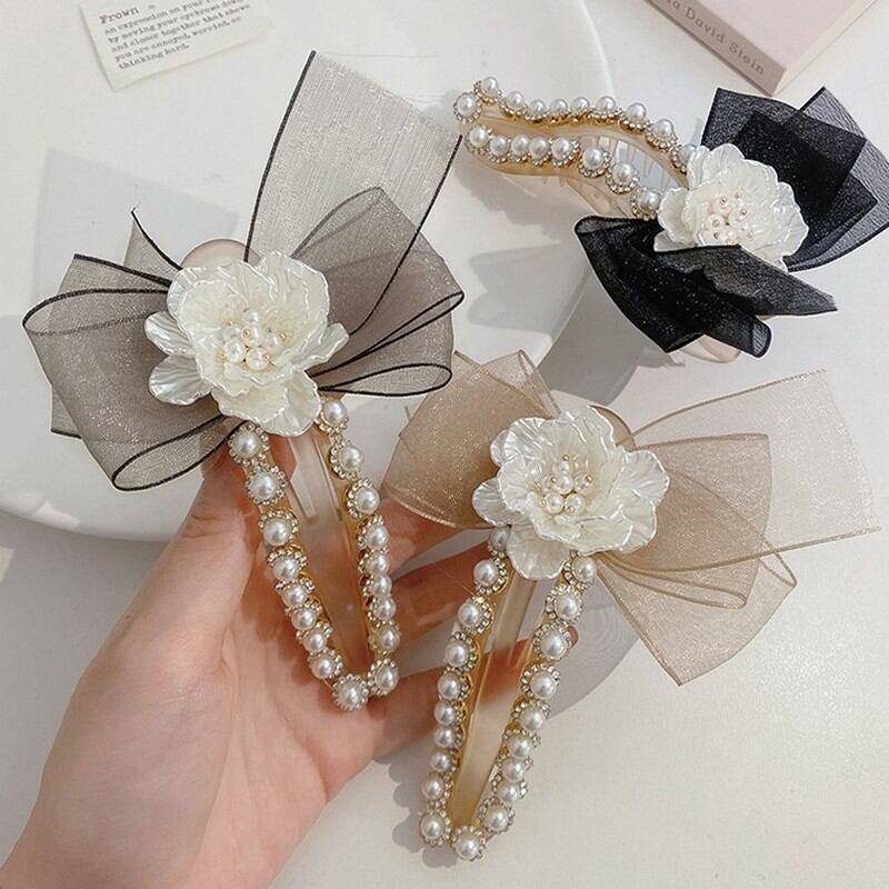 【即納】ドレスアップ パールクリップ